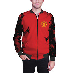 Бомбер мужской FC Manchester United: Red Original, цвет: 3D-черный — фото 2