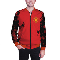 Бомбер мужской FC Manchester United: Red Original, цвет: 3D-красный — фото 2