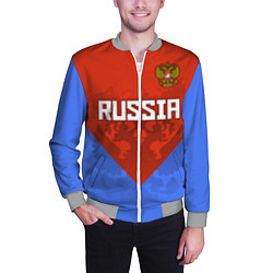 Бомбер мужской Russia Red & Blue, цвет: 3D-меланж — фото 2