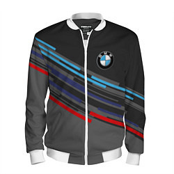 Бомбер мужской BMW BRAND COLOR, цвет: 3D-белый
