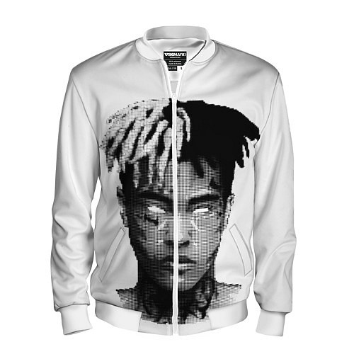 Мужской бомбер XXXTentacion: Pixel Art / 3D-Белый – фото 1