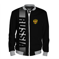 Бомбер мужской Russia: Black Line, цвет: 3D-меланж