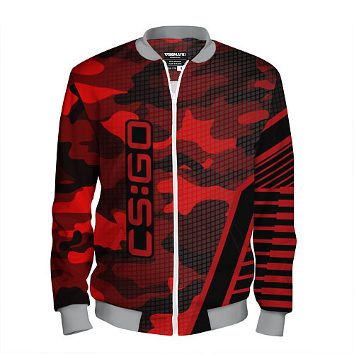 Мужской бомбер CS:GO Red Camo / 3D-Меланж – фото 1