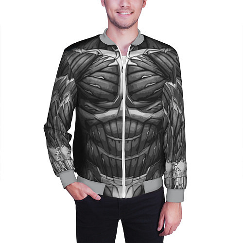 Мужской бомбер Экзоскелет / 3D-Меланж – фото 3