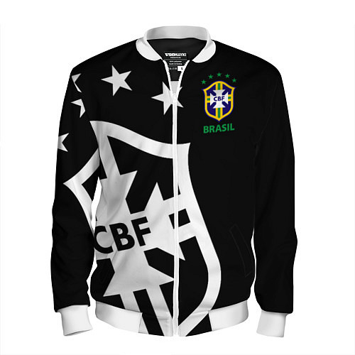 Мужской бомбер Brazil Team: Exclusive / 3D-Белый – фото 1