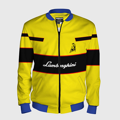 Мужской бомбер Lamborghini Style / 3D-Синий – фото 1