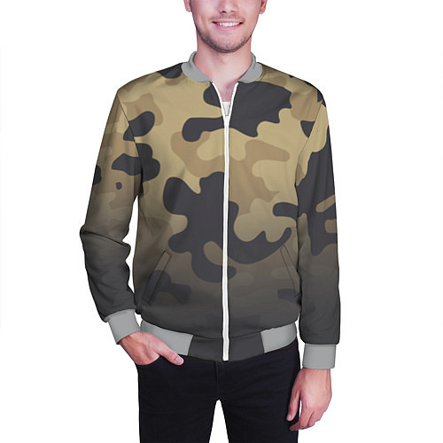 Мужской бомбер Camouflage Khaki / 3D-Меланж – фото 3