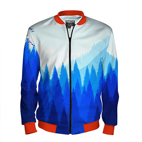 Мужской бомбер Firewatch: Cold Wood / 3D-Красный – фото 1