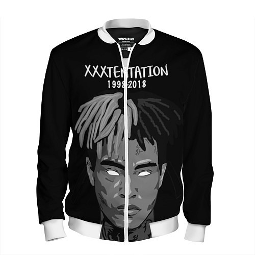 Мужской бомбер XXXTentacion: 1998-2018 / 3D-Белый – фото 1