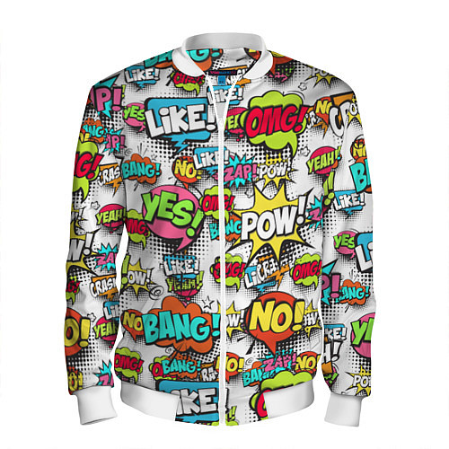 Мужской бомбер Pop art Fashion / 3D-Белый – фото 1