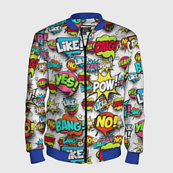 Бомбер мужской Pop art Fashion, цвет: 3D-синий