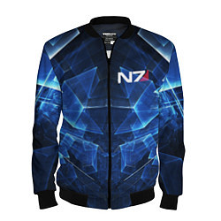 Бомбер мужской Mass Effect: Blue Armor N7, цвет: 3D-черный