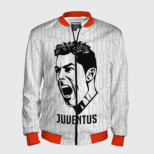 Мужской бомбер Juve Ronaldo / 3D-Красный – фото 1