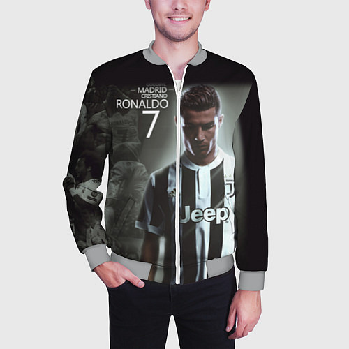 Мужской бомбер RONALDO 7 / 3D-Меланж – фото 3