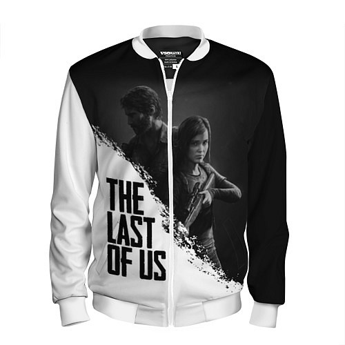 Мужской бомбер The Last of Us: White & Black / 3D-Белый – фото 1