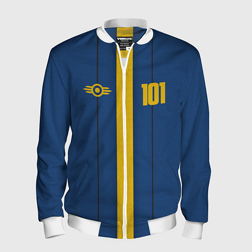 Мужской бомбер Fallout: Vault 101 / 3D-Белый – фото 1