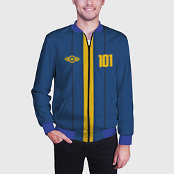 Бомбер мужской Fallout: Vault 101, цвет: 3D-синий — фото 2