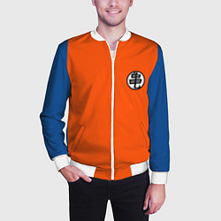 Бомбер мужской DBZ: Kame Senin Kanji Emblem, цвет: 3D-белый — фото 2