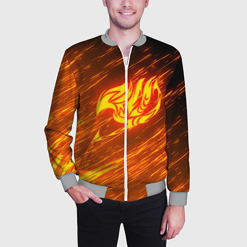 Мужской бомбер NATSU DRAGNEEL / 3D-Меланж – фото 3