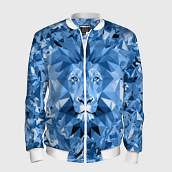 Мужской бомбер Сине-бело-голубой лев