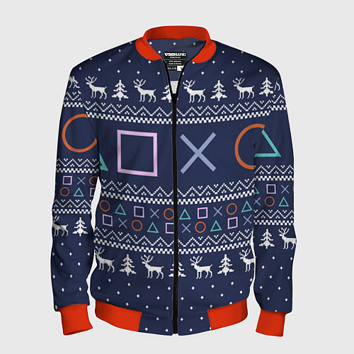 Мужской бомбер Winter PS / 3D-Красный – фото 1