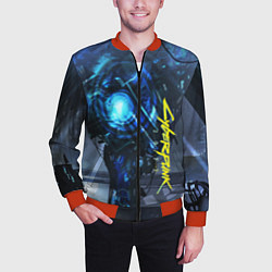 Бомбер мужской Cyberpunk 2077, цвет: 3D-красный — фото 2