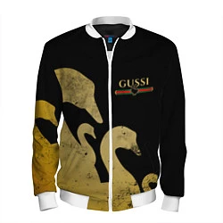 Бомбер мужской GUSSI: Gold Edition, цвет: 3D-белый