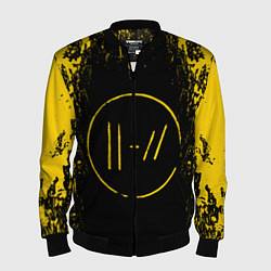 Бомбер мужской 21 Pilots: Yellow & Black, цвет: 3D-черный