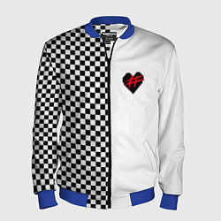 Бомбер мужской ФРЕНДЗОНА: Шахматы, цвет: 3D-синий
