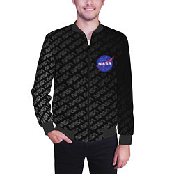 Бомбер мужской NASA: Dark Space, цвет: 3D-черный — фото 2