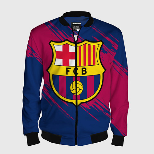 Мужской бомбер Барселона / 3D-Черный – фото 1