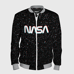 Бомбер мужской NASA: Space Glitch, цвет: 3D-меланж