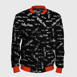 Бомбер мужской Sally Face: Black Pattern, цвет: 3D-красный