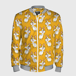 Мужской бомбер Корги паттерн