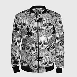 Мужской бомбер Hipster skulls