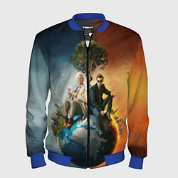 Бомбер мужской Good Omens, цвет: 3D-синий