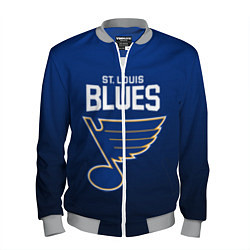 Бомбер мужской St Louis Blues, цвет: 3D-меланж