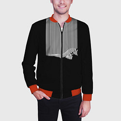 Бомбер мужской Полосатый Стиль, цвет: 3D-красный — фото 2