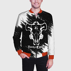 Бомбер мужской ЧЁРНЫЙ КЛЕВЕР, цвет: 3D-красный — фото 2