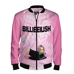 Бомбер мужской Billie Eilish: Pink Mood, цвет: 3D-черный