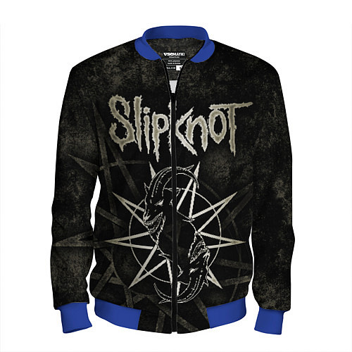 Мужской бомбер Slipknot goat / 3D-Синий – фото 1