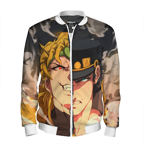 Мужской бомбер Dio Brando x Jotaro / 3D-Белый – фото 1