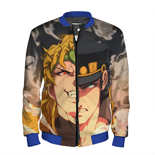 Мужской бомбер Dio Brando x Jotaro / 3D-Синий – фото 1