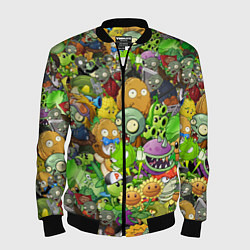 Бомбер мужской PLANTS VS ZOMBIES, цвет: 3D-черный
