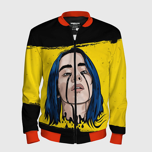 Мужской бомбер Billie Eilish / 3D-Красный – фото 1