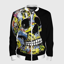 Бомбер мужской Graffiti - Skull, цвет: 3D-белый
