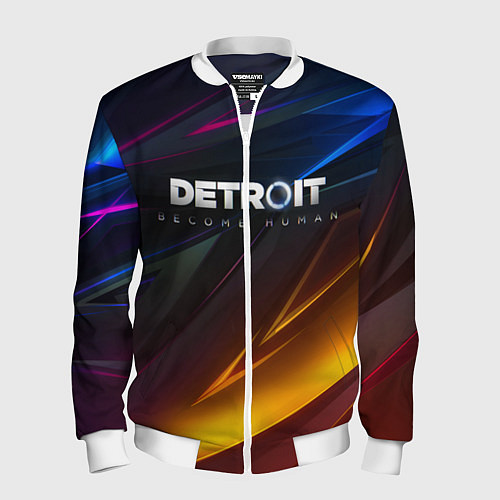 Мужской бомбер DETROIT BECOME HUMAN / 3D-Белый – фото 1