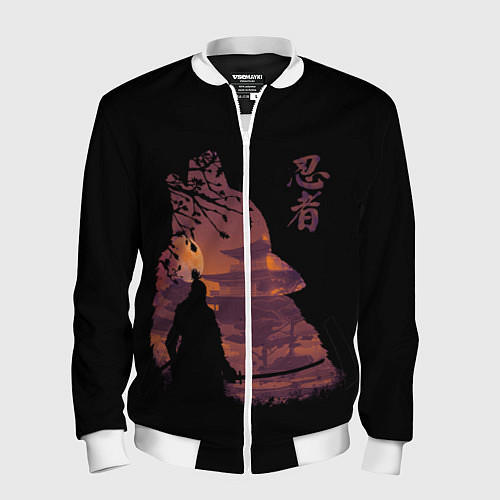 Мужской бомбер Sekiro: Shadows Die Twice / 3D-Белый – фото 1