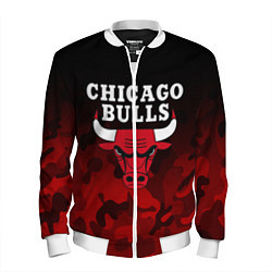 Бомбер мужской CHICAGO BULLS, цвет: 3D-белый