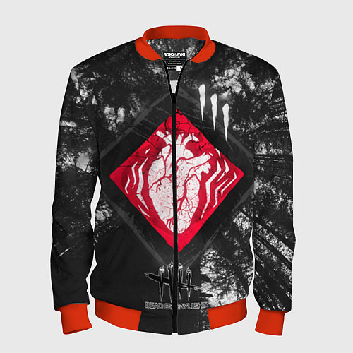 Мужской бомбер DBD - beating heart / 3D-Красный – фото 1